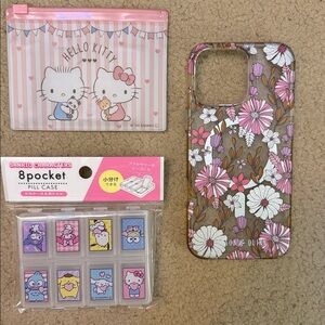 iphone case & zipper case & 8 pocket pill case